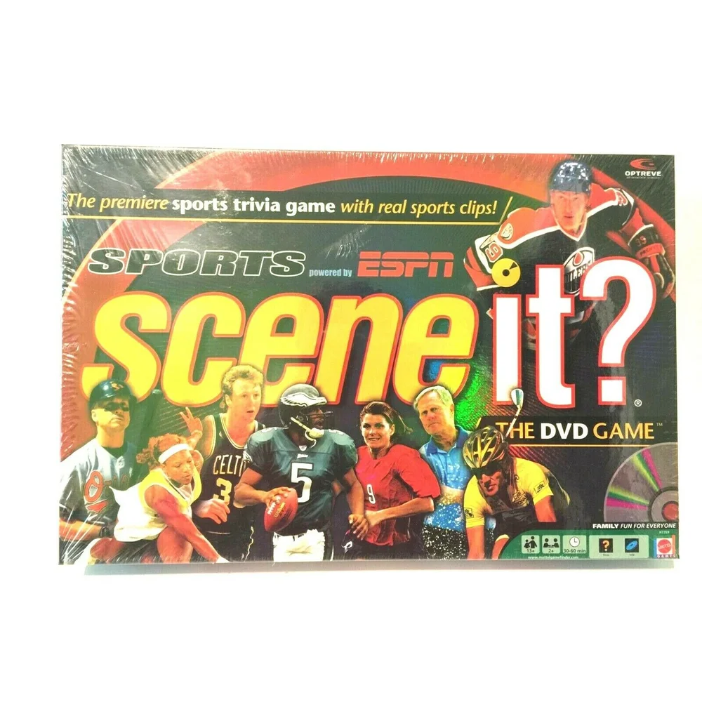 New 2005 Mattel Scene it ESPN/DVD Game Sports NIB Sports Trivia Family Fun Night